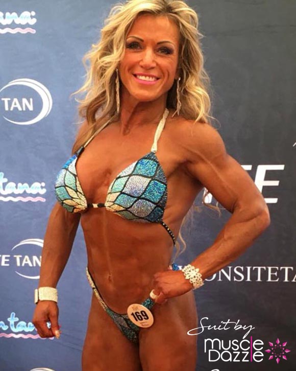 Blue  competition bikini