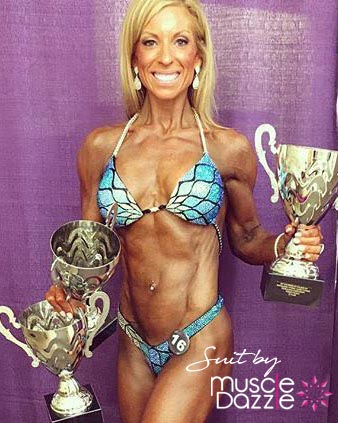 Blue blue competition bikini