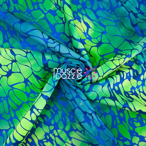 Teal competition bikini spandex fabric