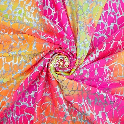 Silver competition bikini spandex fabric