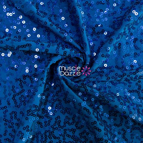 Royal blue competition bikini sequin fabric