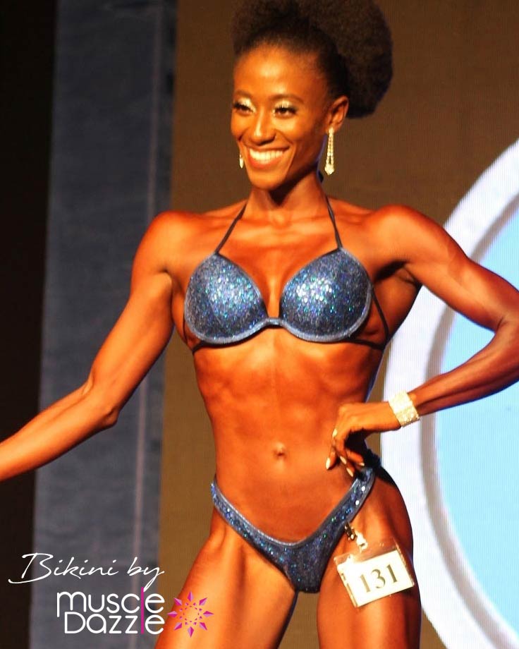 Royal blue competition bikini