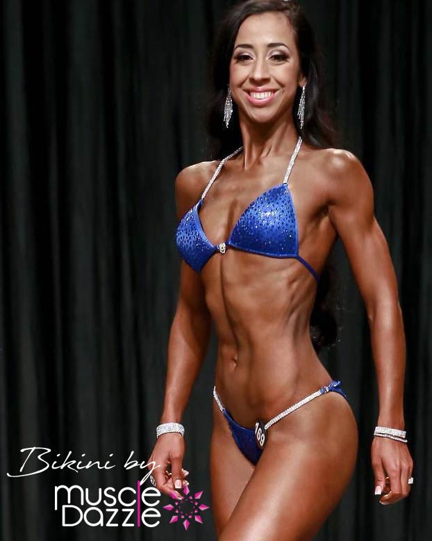 Royal blue competition bikini