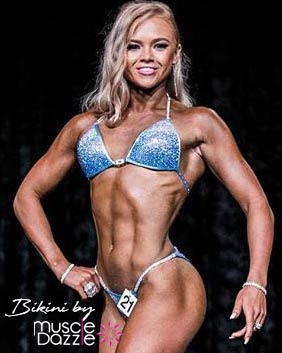 Light blue competition bikini