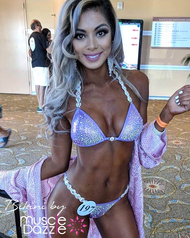 Purple competition bikini