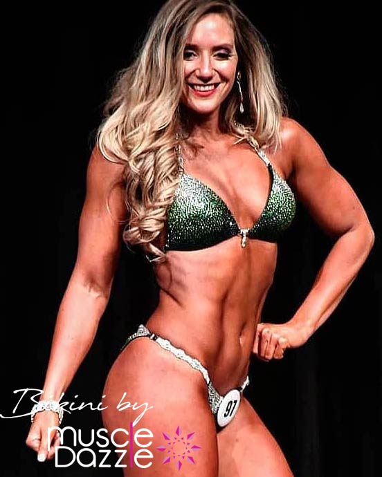 Green competition bikini