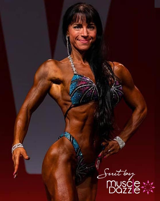 Blue figure competition suit