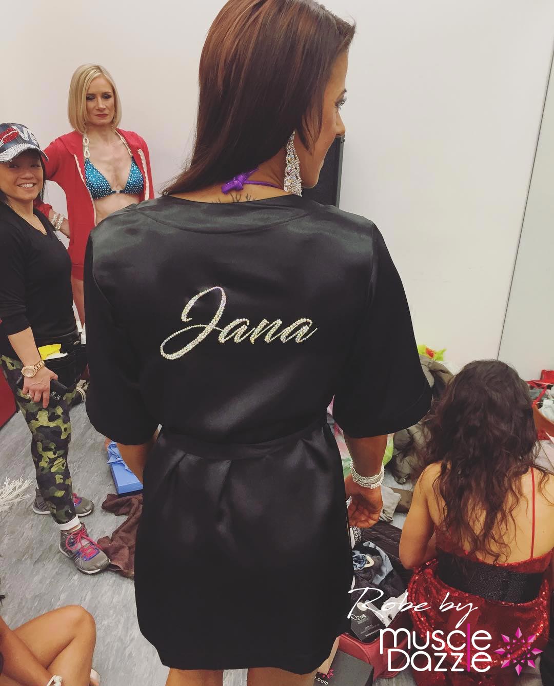 Black  Personalized Competition Robe