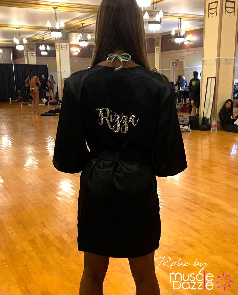 Black  Personalized Competition Robe