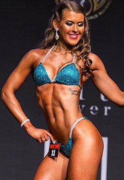 Teal competition bikini