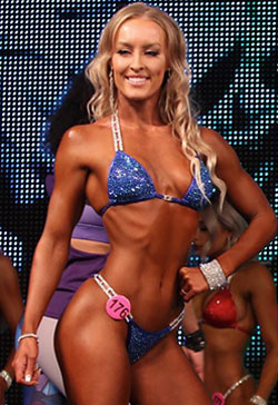 Royal blue competition bikini