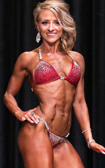 Red competition bikini - molded cup