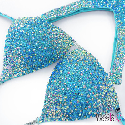 Ice Blue Figure Competition Suit | Stunning Design