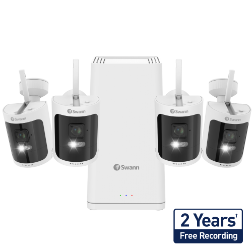 AllSecure650 2K Wireless Security Kit with 4 x Wire-Free Cameras & Power Hub NVR Tower