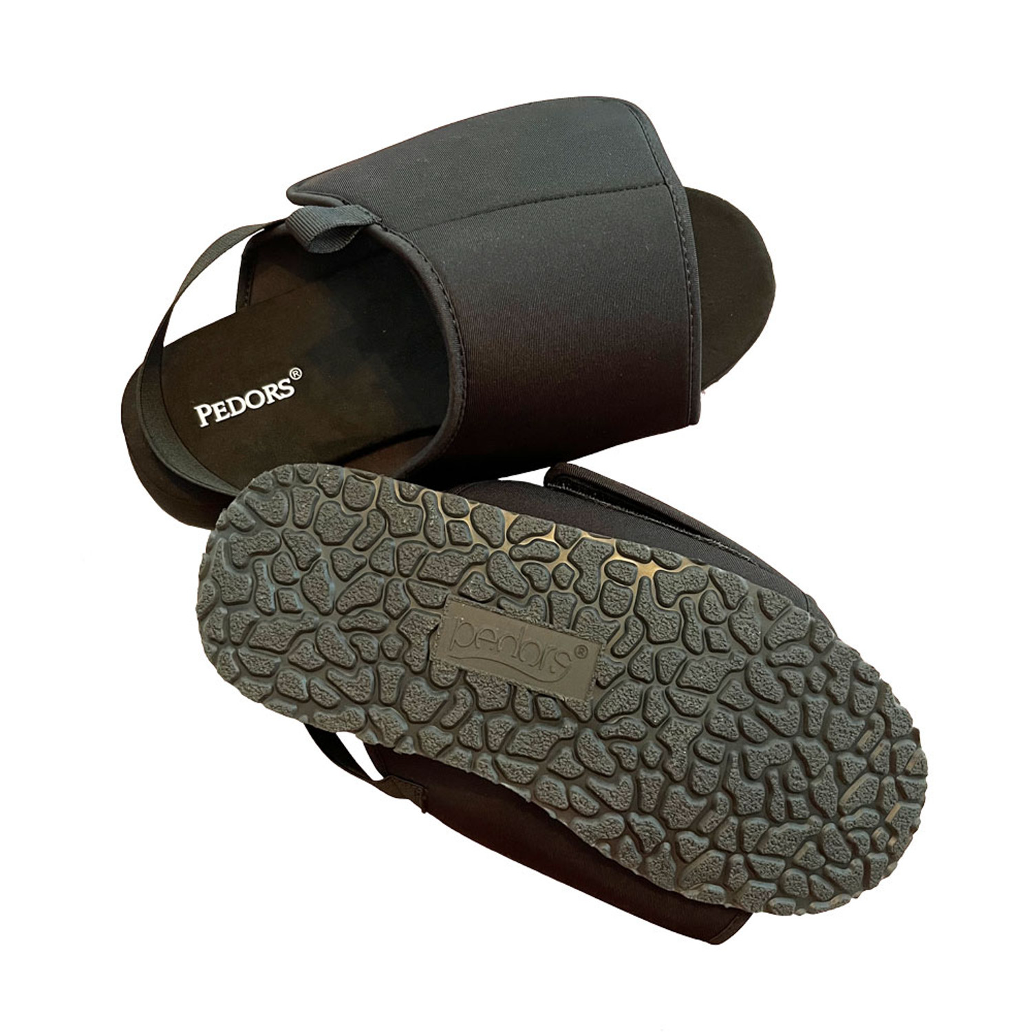 【NONCODE】Formi Ribbon Leather Platform Slippers Wrap Sandals For Lymphedema in Black - by Pedors