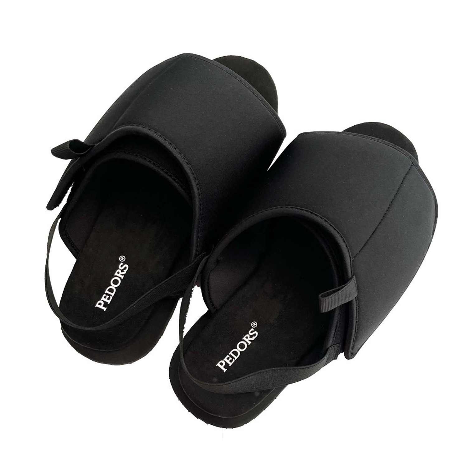 サンダル・ミュール ^MACMOC^ Bendy Unisex Double Velcro Slippers 4 Colors 25cm B Wrap Sandals For Lymphedema in Black - by Pedors