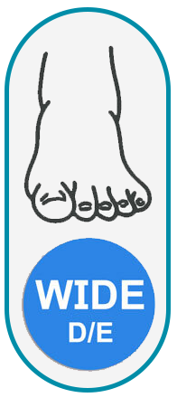 Wide width foot silhouette