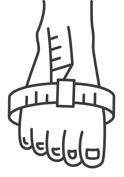 Pedors Instep Measurement Graphic