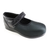 Mary Jane Stretch Shoes For Bunions and Mildly Swollen Feet - Pedors - Black Profile View