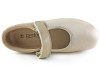 Mary Jane Stretch Shoes For Bunions and Mildly Swollen Feet - Pedors -Beige on Side View