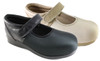 Mary Jane Stretch Shoes For Bunions and Mildly Swollen Feet - Pedors - Beige and Black Side By Side