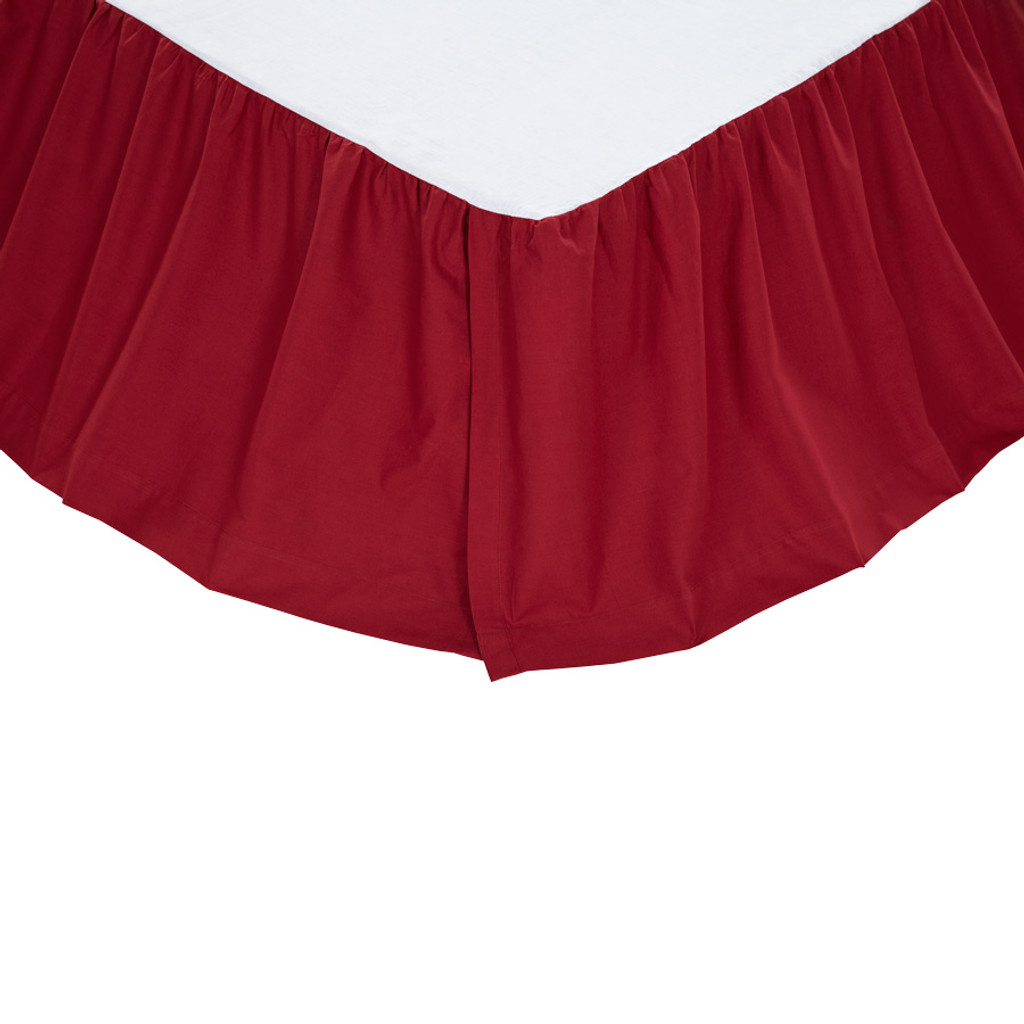 Solid Red Bed Skirt