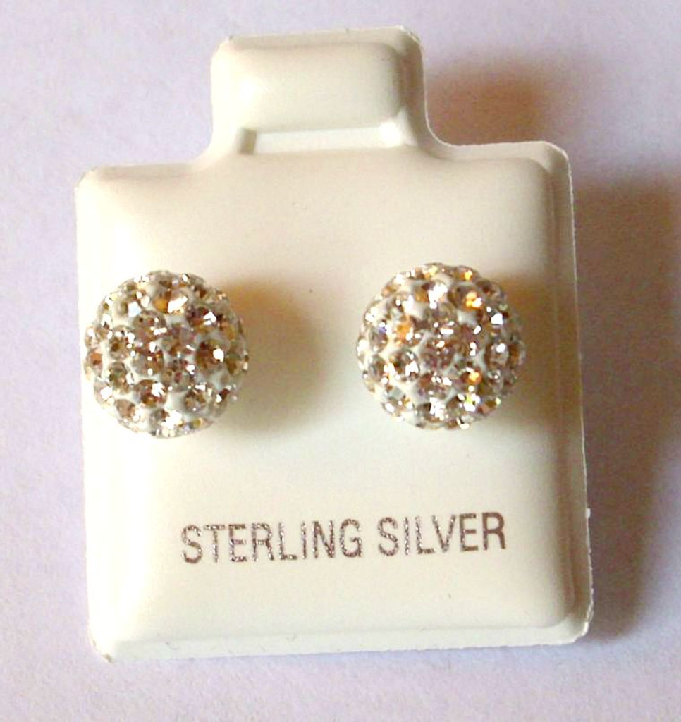 Crystal Sterling Post Earring
