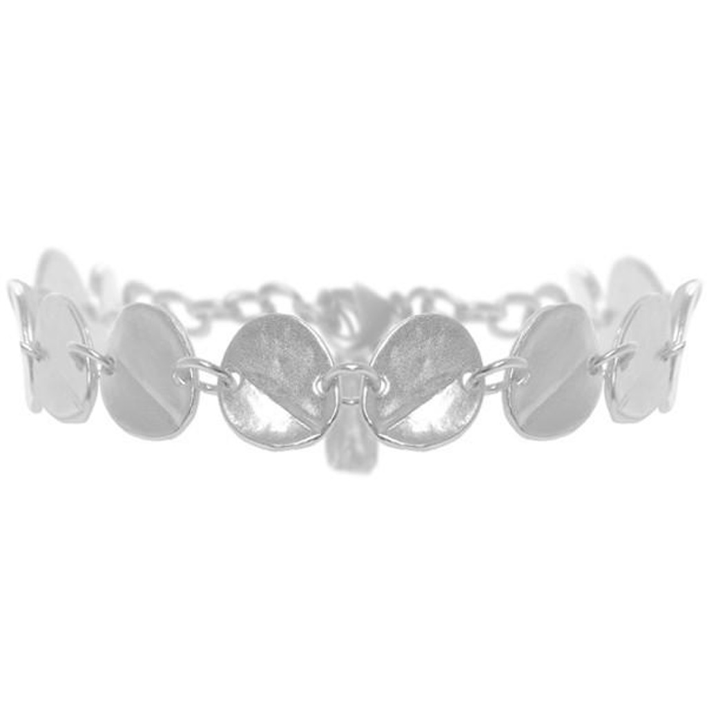 Karine Sultan Delicate Medallion Bracelet in Silver