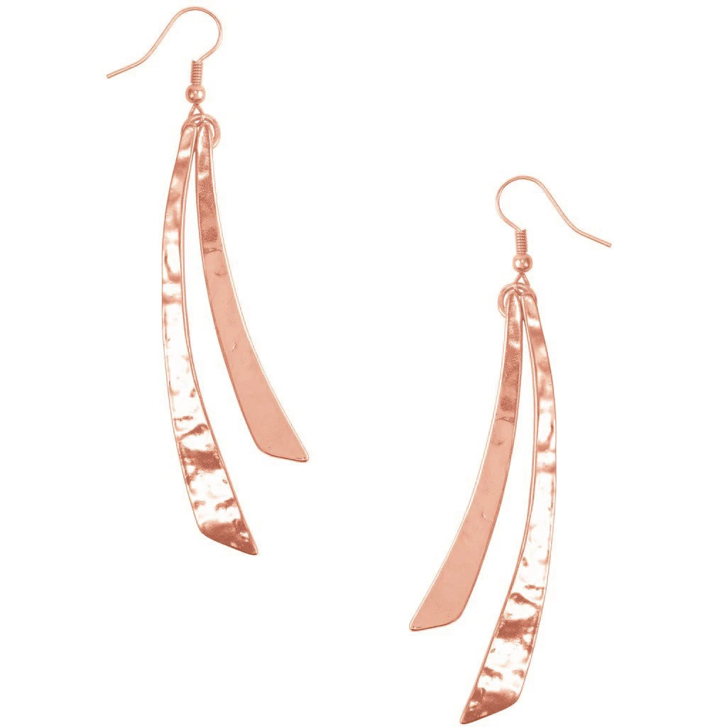 Karine Sultan Maxine Dangle Earrings Rose Gold