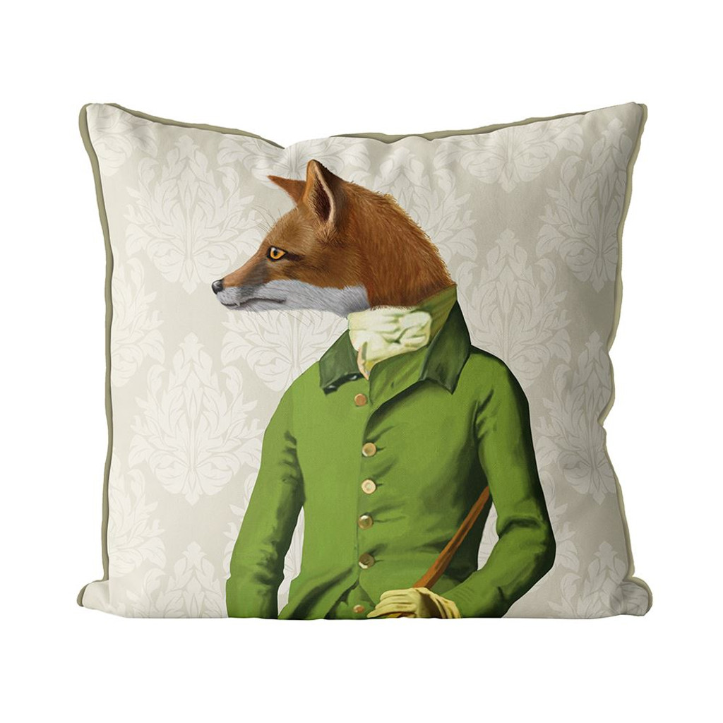 Fox in Green Jacket Pillow Sham Cover