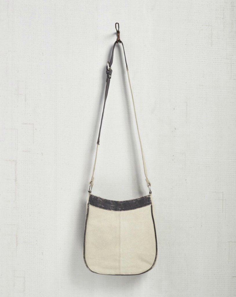 Believe Achieve Recycled Canvas Crossbody Bag Reverse