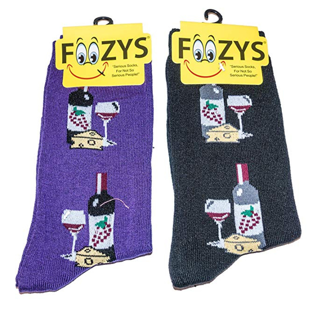 Wine and Cheese Crew Socks