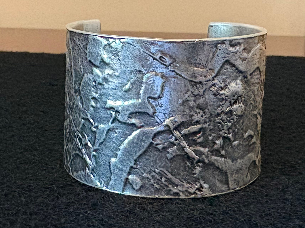 Karine Sultan Crumpled Foil Cuff Bracelet
