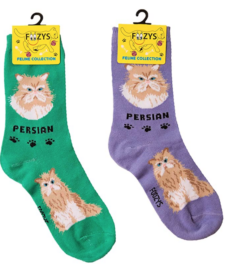 Persian Cat Lover Socks - Two Pairs
