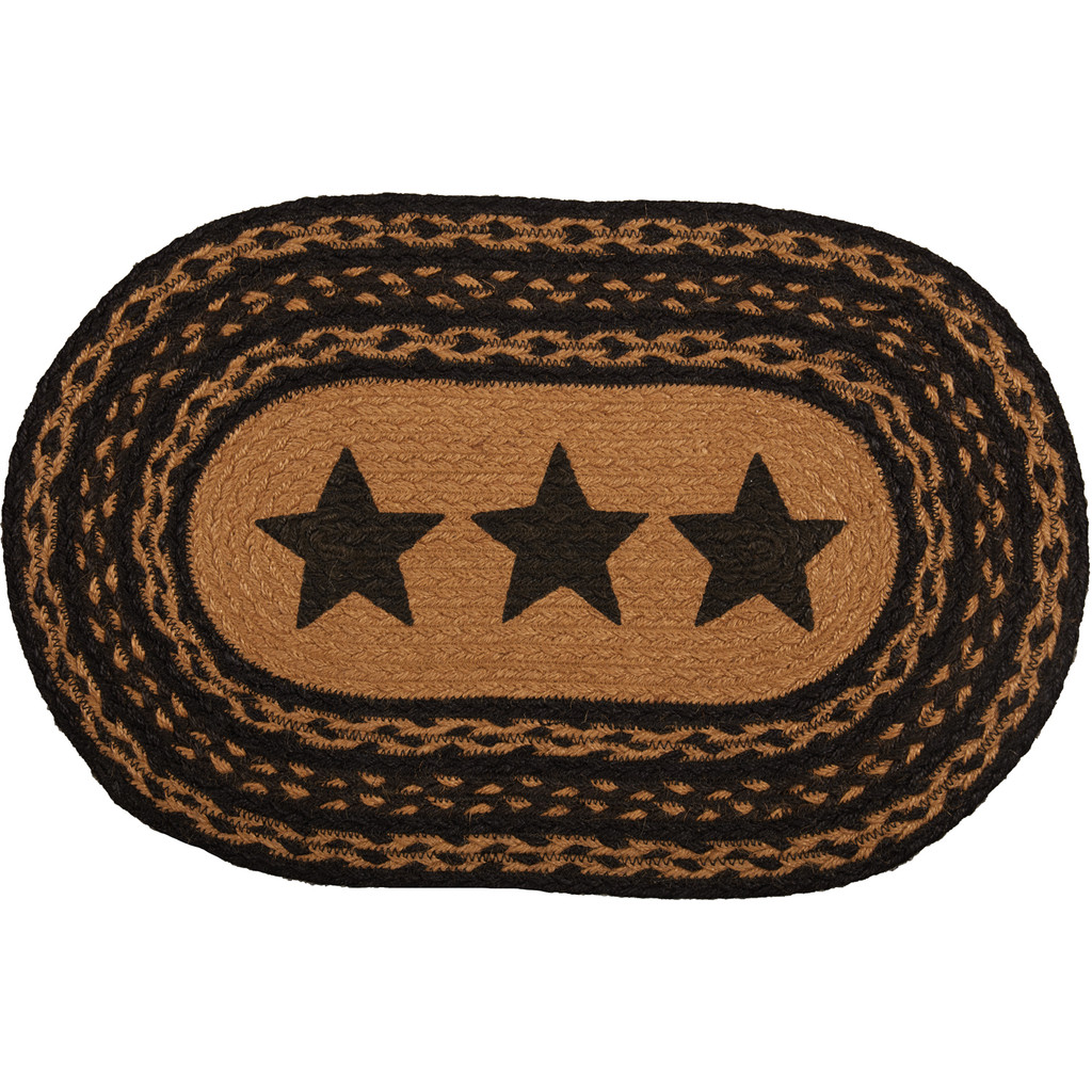 Farmhouse Star Jute Oval Placemats - Set of Six
