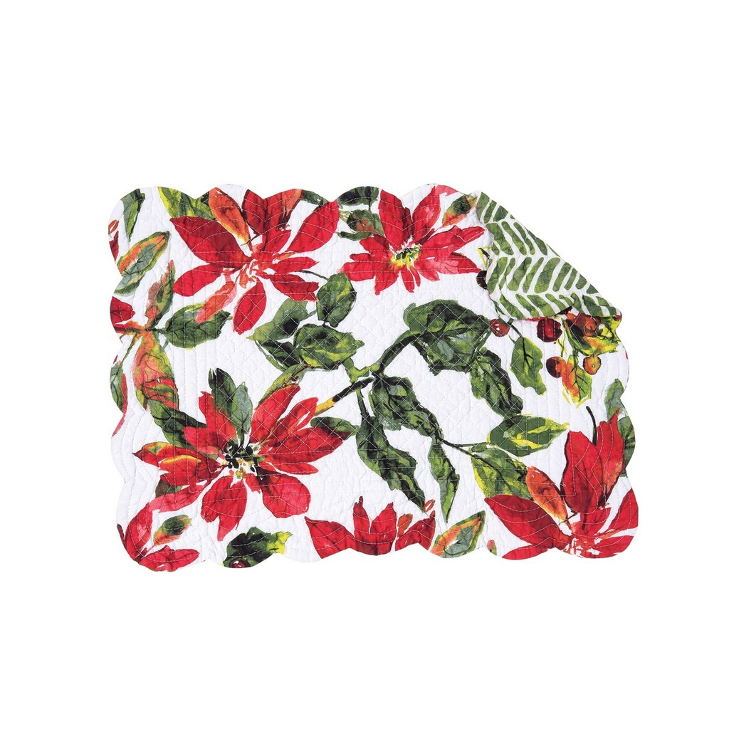 Poinsettia Rectangular Placemat (Sold Individually)