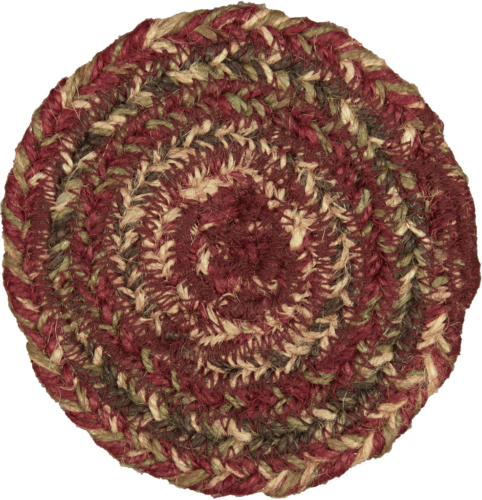 Cider Mill Jute Coaster Set of Six - 4 in