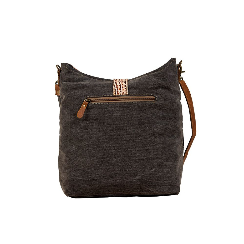 Seneca Springs Rug & Leather Shoulder Bag