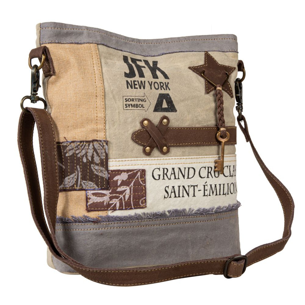 World Travels Patchwork Shoulder Bag