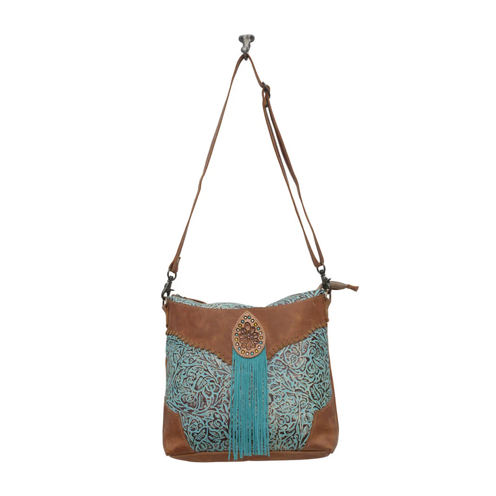Lochmara Embossed Leather Shoulder Bag