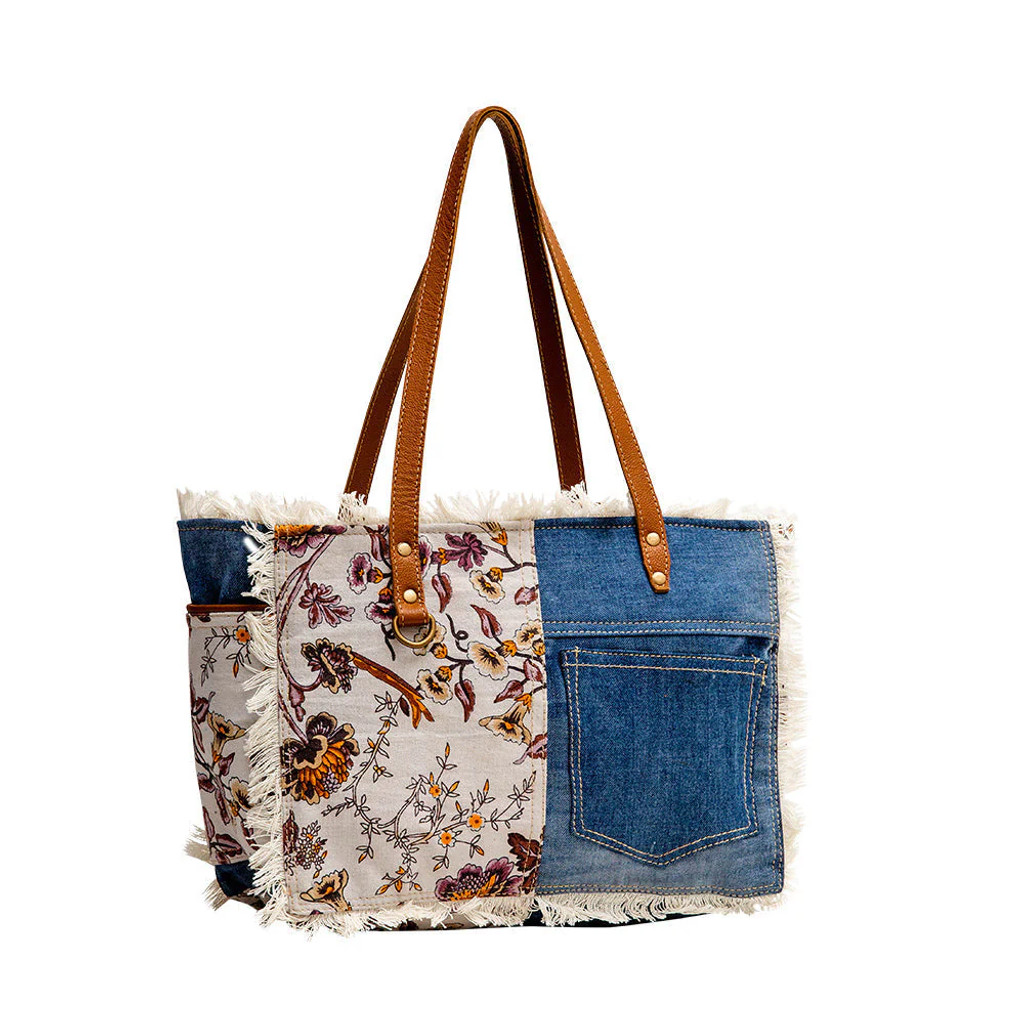 Primrose Denim & Floral Bag