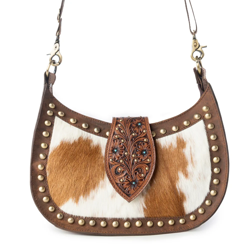 Santa Fe Handtooled Bag in Brown