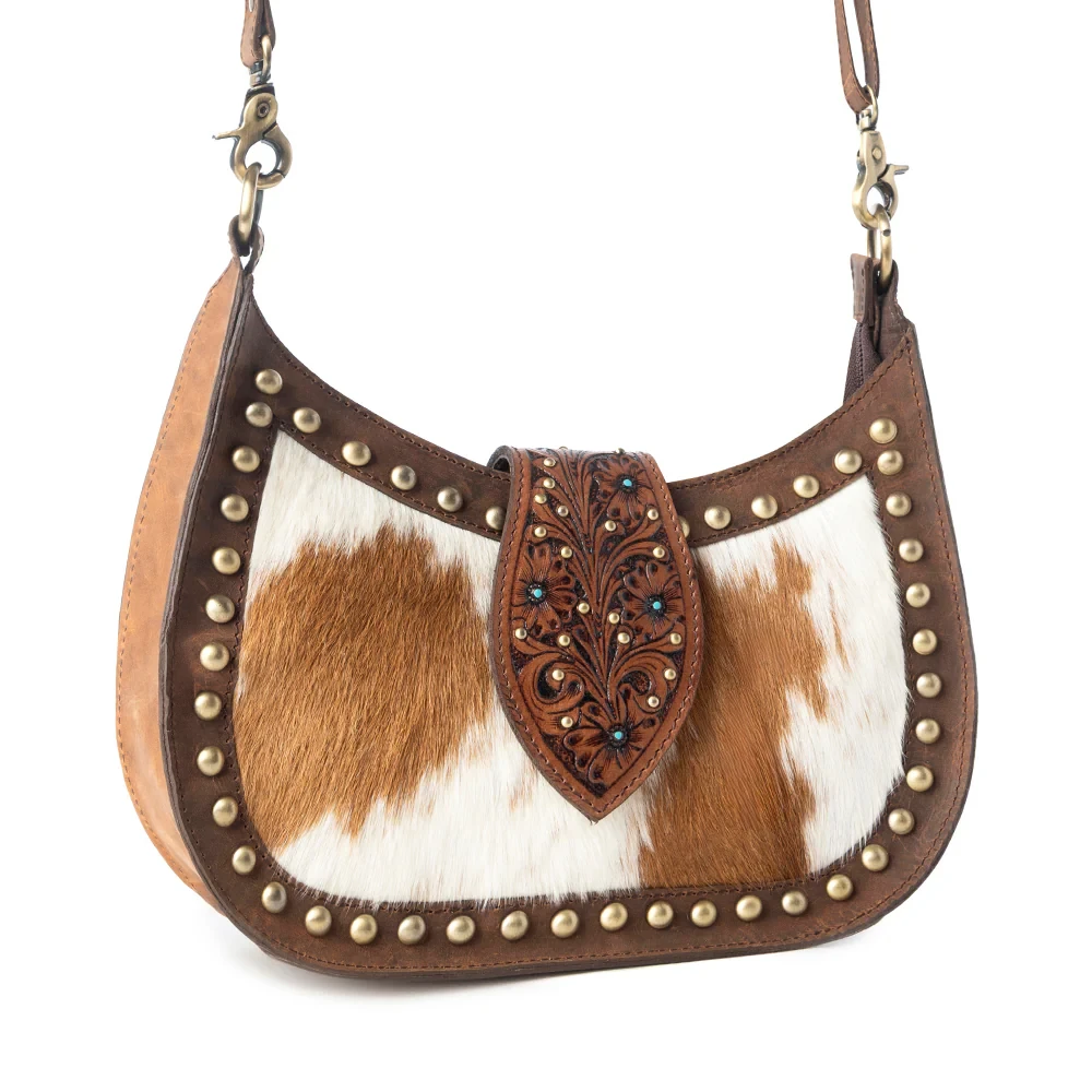 Santa Fe Handtooled Bag in Brown