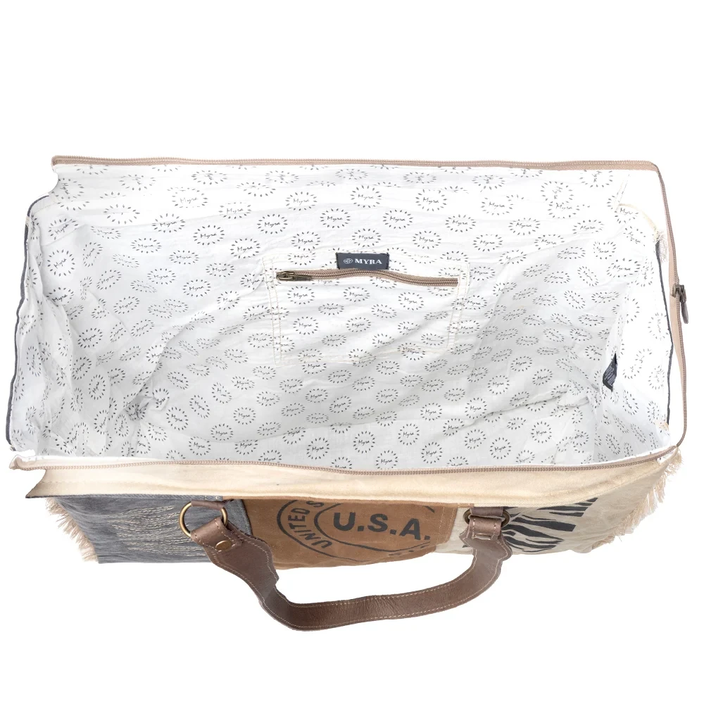 Chimera Weekender Bag with Vintage Stencil