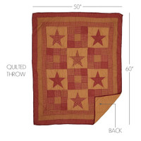 Ninepatch Star Cotton Quilted Throw