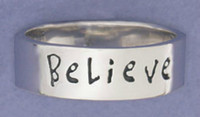 BELIEVE Silver Ring