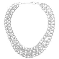 Karine Sultan Silver Statement Necklace