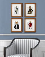 Fox Collection Shown over Chair