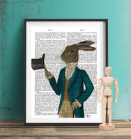 Hare in Turquoise Coat Lifestyle