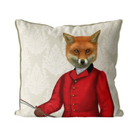 Fox Hunter in Red Jacket Pillow Sham Cover